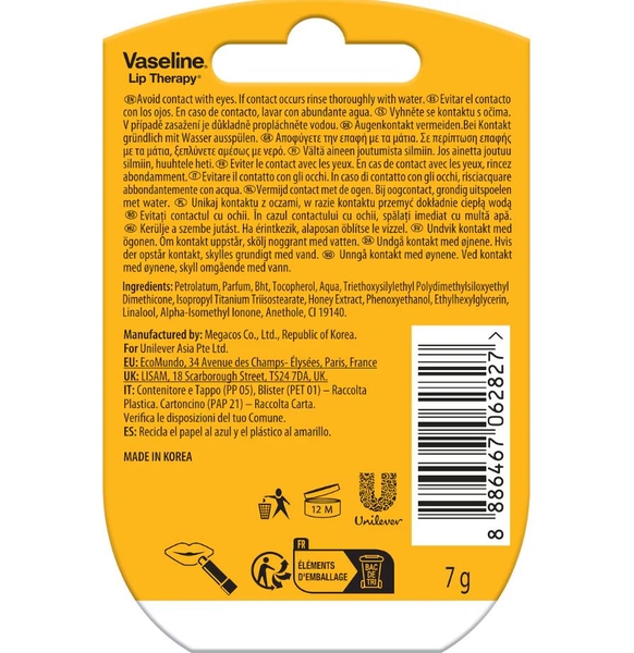 Son dưỡng môi mật ong Vaseline Lip Therapy Queen Bee Lip Balm 7g