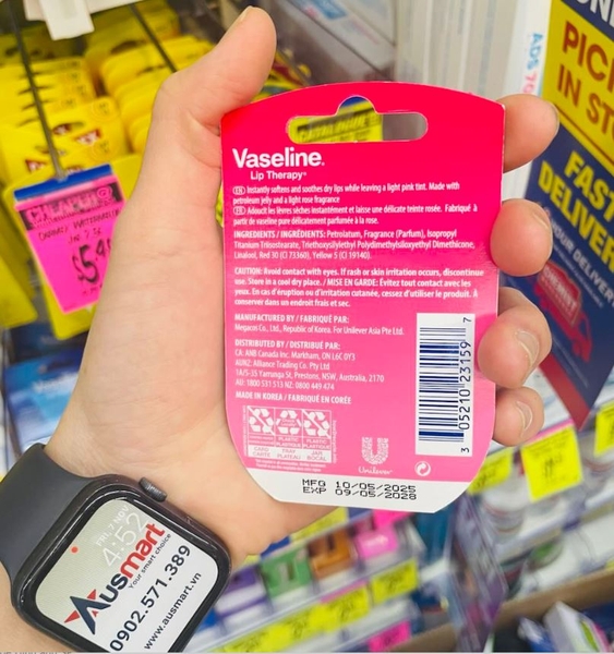 Son dưỡng môi Vaseline Lip Balm Rosy Lips