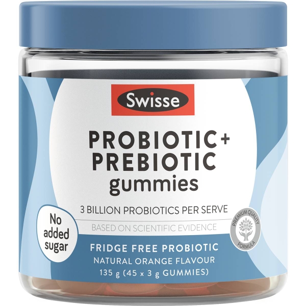Bổ sung men tiêu hoá Swisse Probiotic+ Prebiotic Gummies 45 viên [Pre-order]