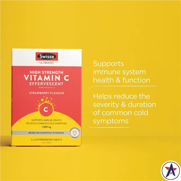 Viên sủi Vitamin C liều cao Swisse High Strength Effervescent