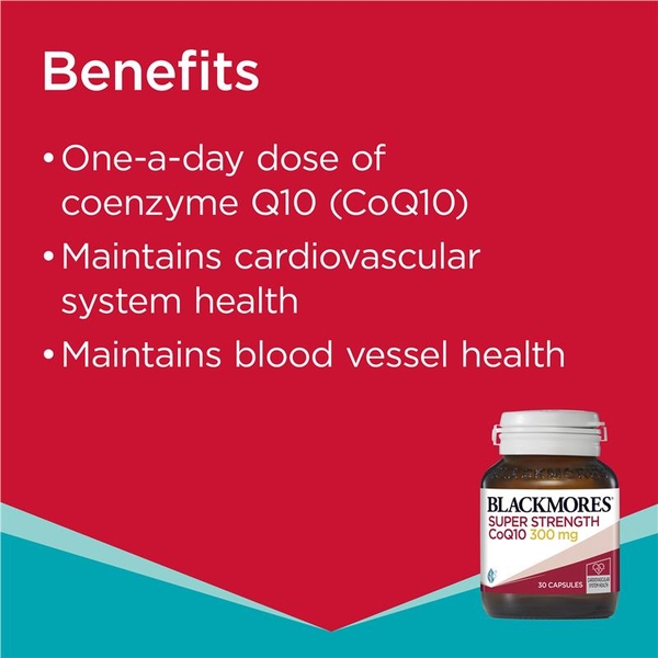 Viên uống hỗ trợ tim mạch Blackmores Super Strength CoQ10 300mg