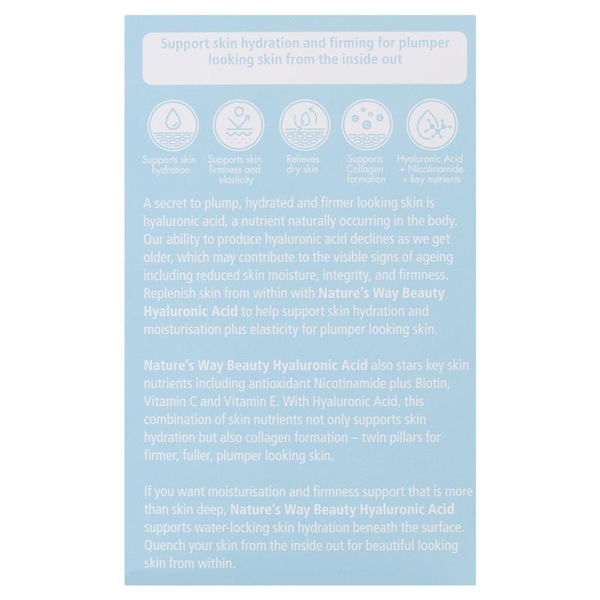 Viên uống cấp nước Nature’s Way Hyaluronic Acid của Úc 40 viên