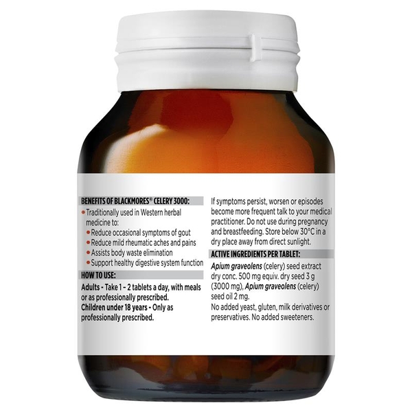 Blackmores Celery 3000mg giúp phòng & điều trị Gout 50 viên