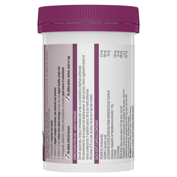 Viên uống trắng sáng da Swisse Beauty Bright Skin Booster