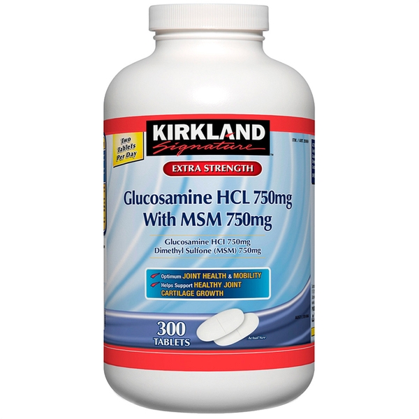 Kirkland Signature Glucosamine HCL with MSM 750mg 300 viên