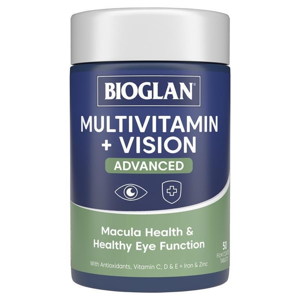Vitamin tổng hợp bổ mắt Bioglan Multivitamin + Vision Advanced 50 viên