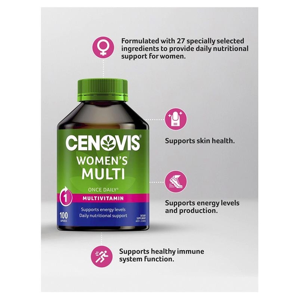 Vitamin tổng hợp cho nữ Cenovis Women's Multi Once Daily 100 viên