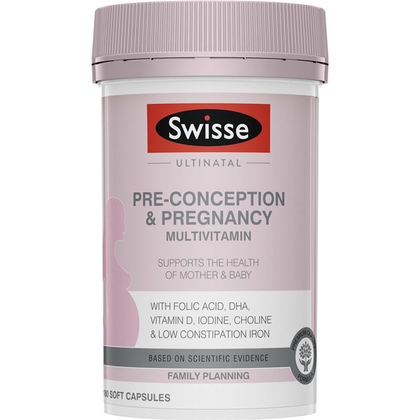 Swisse Ultinatal Pre-conception & Pregnancy cho bà bầu 180 viên