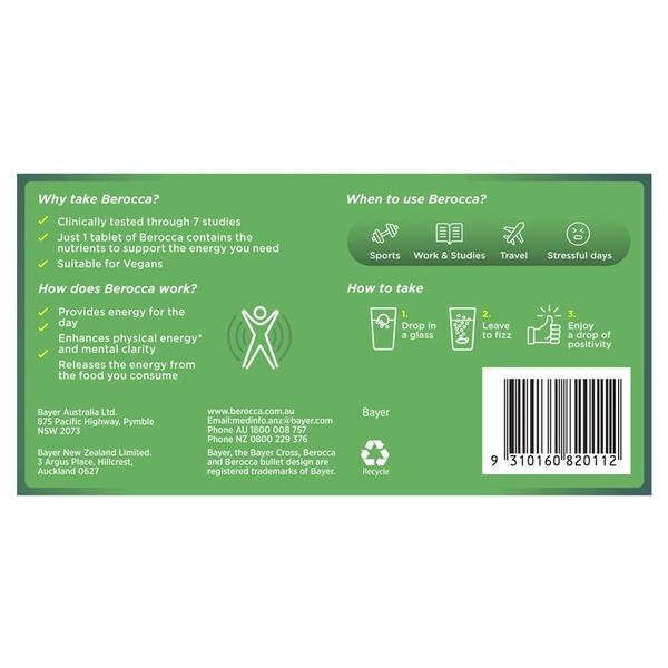 Viên sủi Berocca Orange Energy Performance