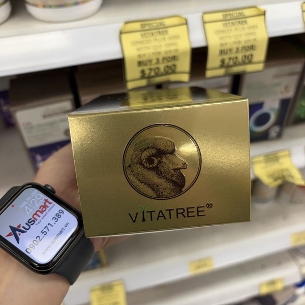 Viên uống nhau thai cừu Vitatree Maxi Sheep Placenta 80000 Max 60 viên