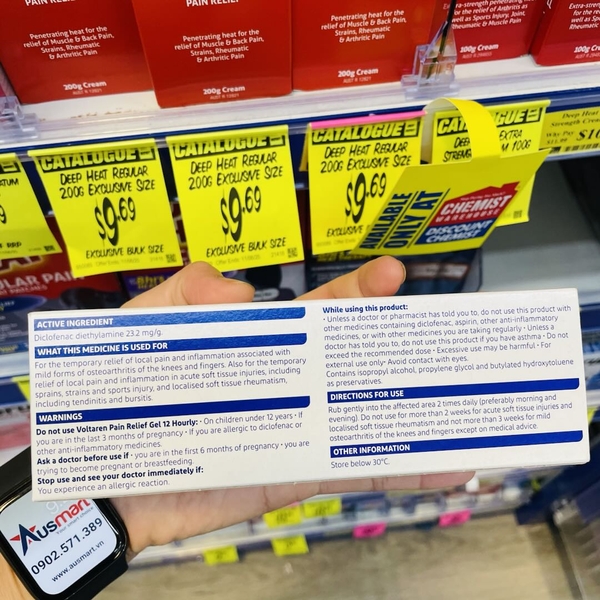 Kem bôi đau nhức xương khớp 12 giờ Voltaren Osteo Gel 100g