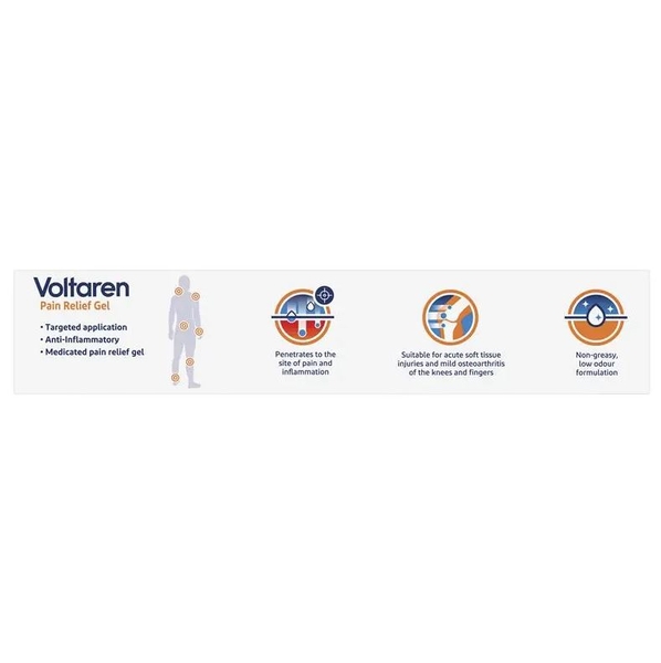 Gel bôi Voltaren Emulgel hỗ trợ giảm sưng, đau, kháng viêm