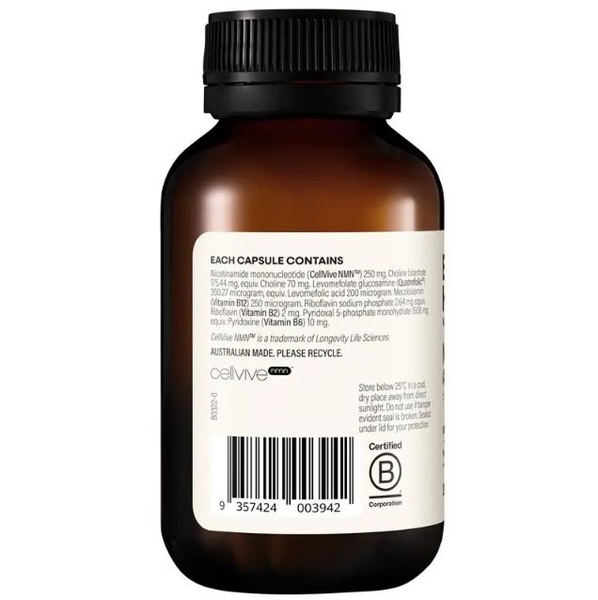 Viên uống tăng năng lượng Tế bào & Hỗ trợ trí não Wanderlust BioHack NMN + Activated Bs 30 viên