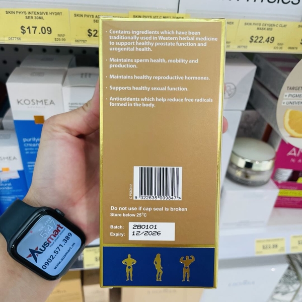 Viên uống hỗ trợ tuyến tiền liệt Wealthy Health Prosta Strong 1 Enhance Plus 60 viên