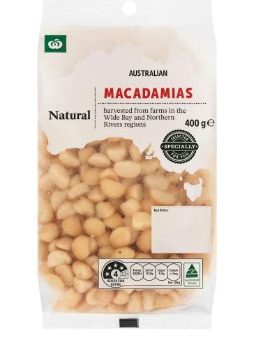 Hạt mắc ca Úc tự nhiên Woolworths Macadamias Kernels Raw 400g