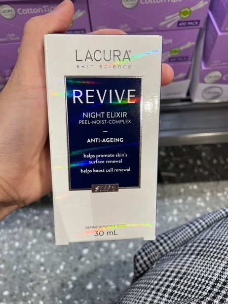 Serum chống lão hóa ban đêm LACURA Revive Night Elixir Peel Moist Complex Anti-Ageing 30ml