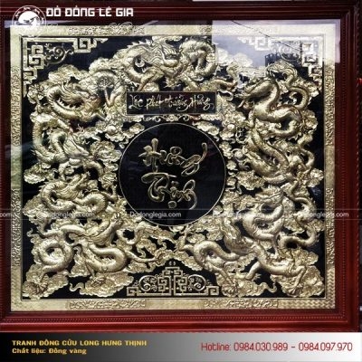 Bật mí ý nghĩa tranh đồng cửu long tranh trâu và cách treo tranh