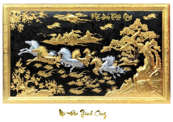 Lý giải ý nghĩa phong thủy ẩn chứa sau dòng tranh đồng bát mã