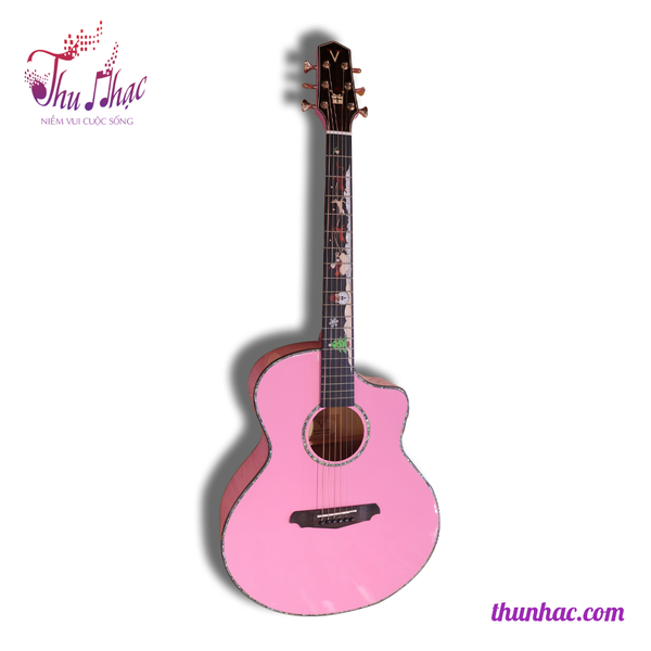 guitar-acoustic-v-pink