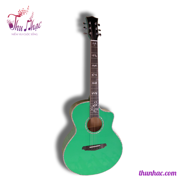 guitar-acoustic-v-green