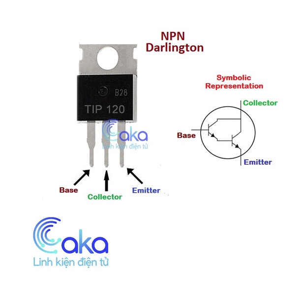 TIP120 NPN Transistor 5A 60V - linh kiện điện tử tphcm giá rẻ