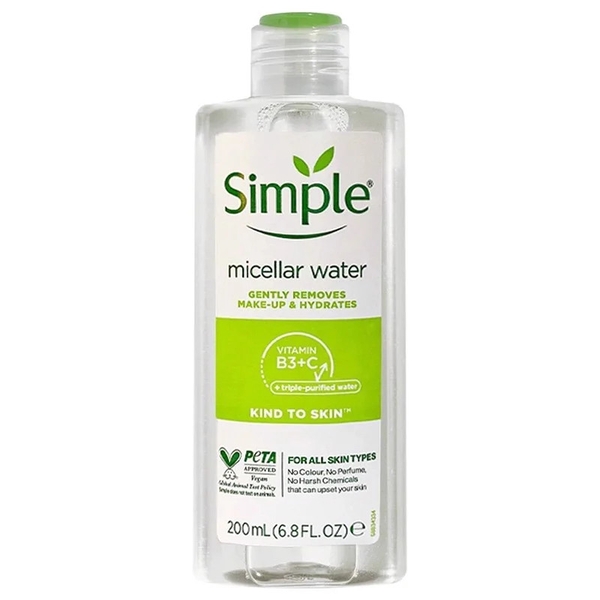 Simple micellar cleansing water