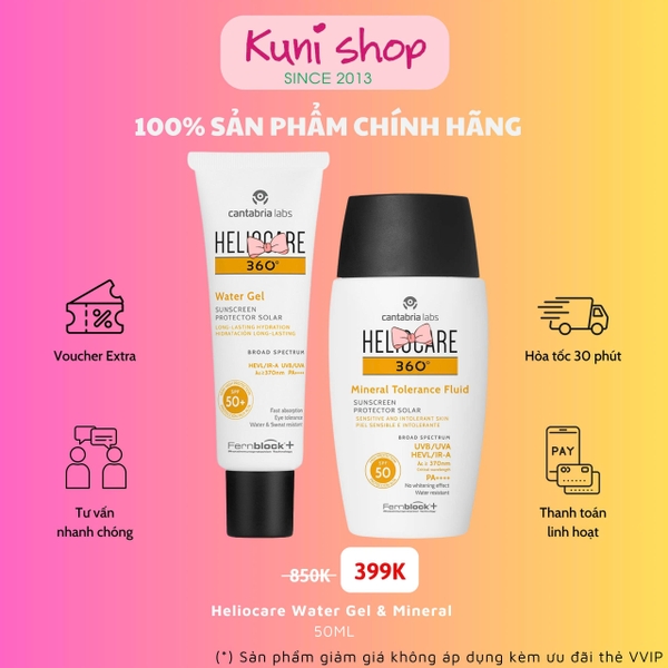 Kem Chống Nắng Heliocare 360 Mineral Tolerance Fluid SPF50