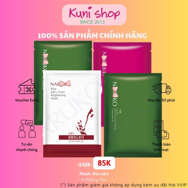 Mặt Nạ Giấy Naruko Tea Tree Shine Control & Blemish Clear Mask