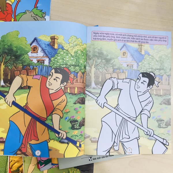Bé đọc và tô màu truyện cổ tích (8 cuốn 1 túi) - Túi số 2