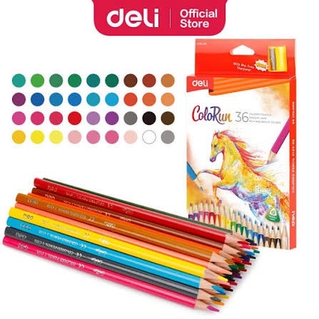 Bút chì màu Deli EC132 - 36 màu