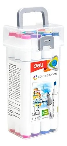 Bút Marker Deli E70803 -12 màu