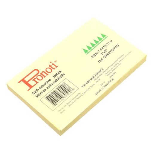 Giấy note Pronoti 7.6 x 12.7cm Nhà sách Hồng Bách