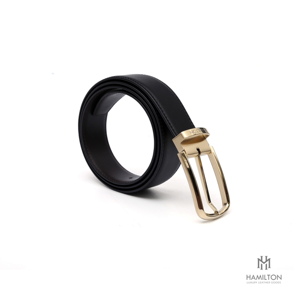 Dây lưng da bò mặt xỏ kim  MHB2OX-003G