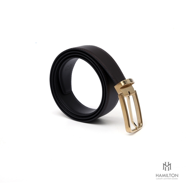 Dây lưng da bò mặt xỏ kim MHB2OX-004G