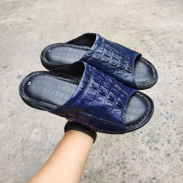 Dép quai ngang Vây đuôi cá sấu Xanh navy không đụng hàng!