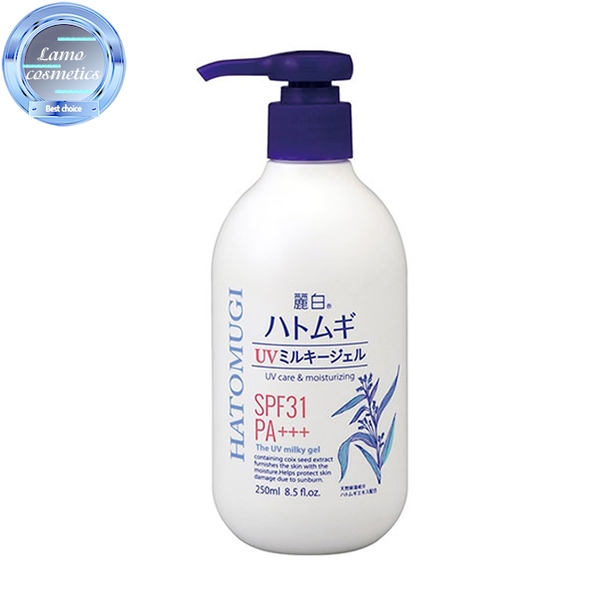 Sữa Dưỡng Thể Chống Nắng Hatomugi UV Milky Gel SPF31/PA+++ 250g