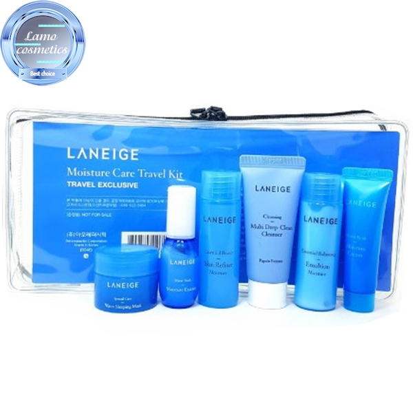 Set Dưỡng Da Mini 6 Sản Phẩm Laneige Moisture Care Travel Kit