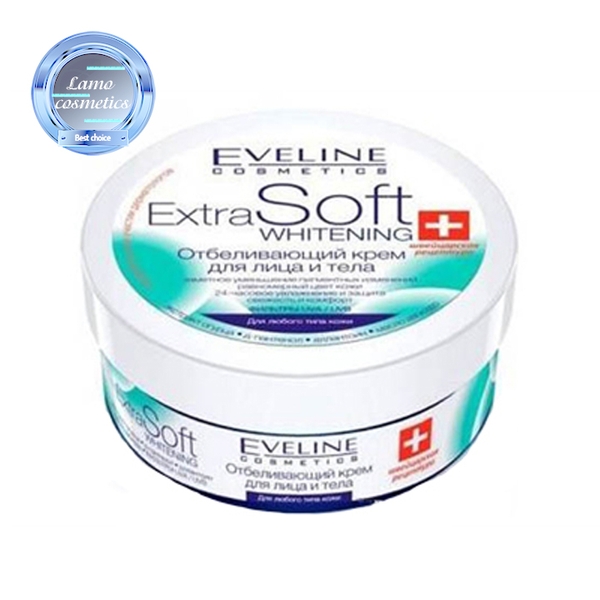 Kem Dưỡng Trắng Da Mặt Và Body Extra Soft Whitening Eveline 200ml