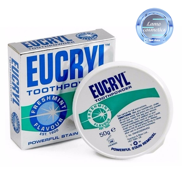 Bột Tẩy Trắng Răng EUCRYL 50g Nhập Từ Anh