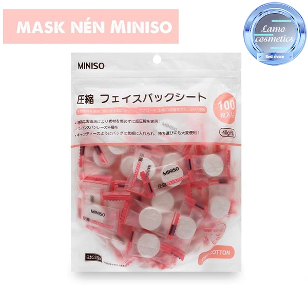 Mặt Nạ Viên Nén Giấy Miniso Dưỡng Da Mụn Cấp Ẩm Thải Độc