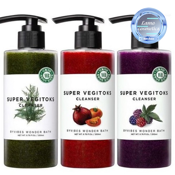 Sữa Rửa Mặt Rau Củ Thải Độc Super Vegitoks Cleanser 300ml