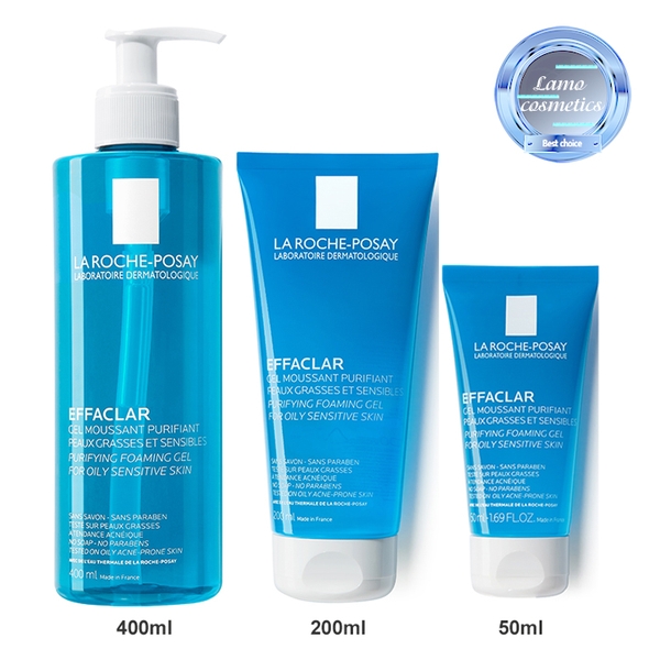 Sữa Rửa Mặt La Roche Posay Effaclar 50ml-400ml Cho Da Dầu, Mụn, Nhạy Cảm