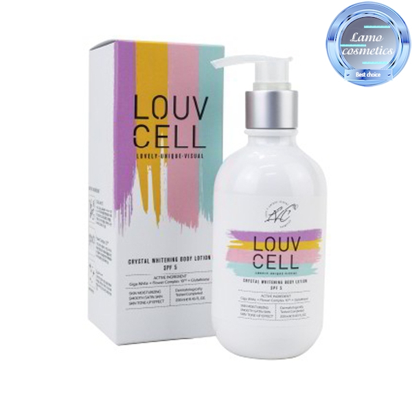 Kem Dưỡng Trắng Da Louv Cell Crystal Whitening Body Lotion 250ML