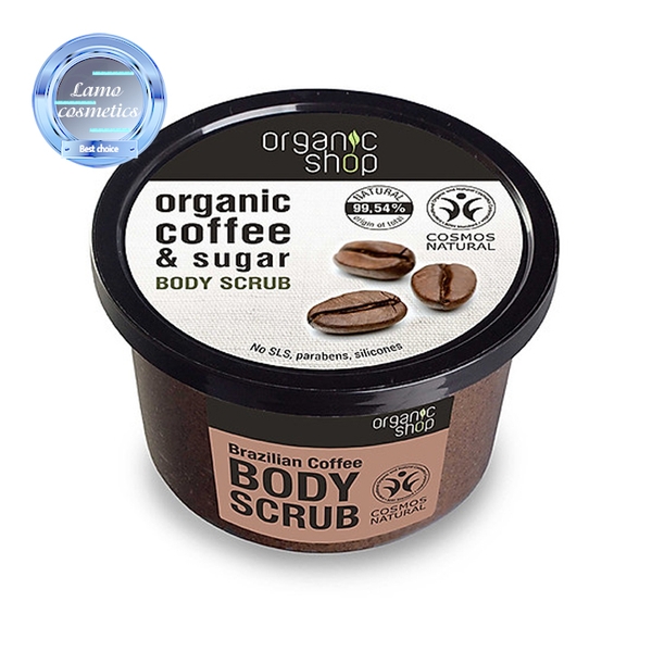 Tẩy Da Chết Toàn Thân Organic Coffee & Sugar Body Scrub Nga 250g