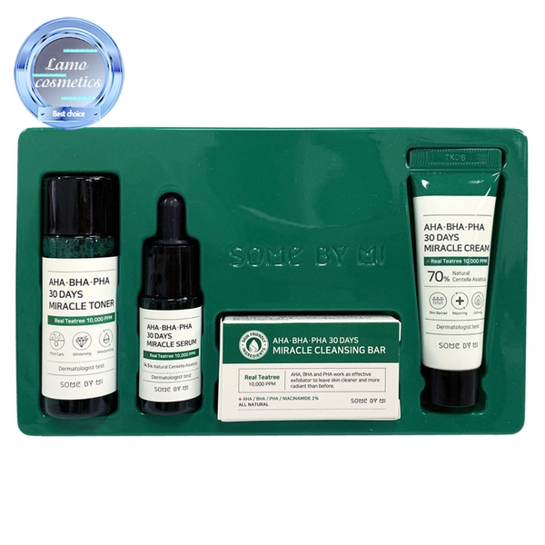 Bộ Dưỡng Da Trị Mụn Some By Mi AHA- BHA-PHA 30 Days Miracle Size Mini Set (4 Sản Phẩm)
