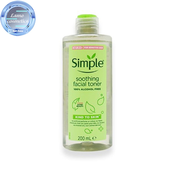 Nước hoa hồng Simple Kind To Skin Soothing Facial Toner 200ml Date 2023