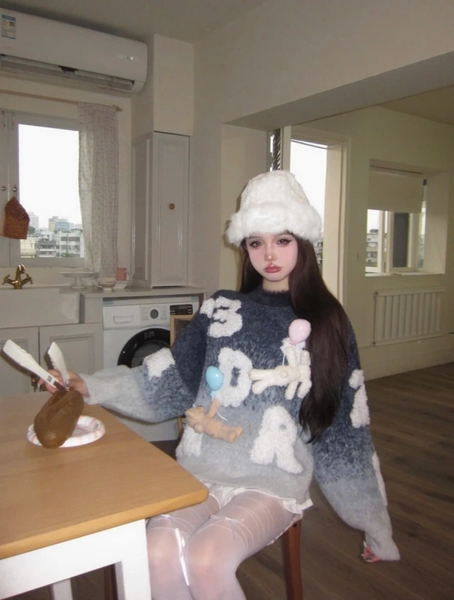 13De Marzo Float Cloud Balloon Sweater Gray