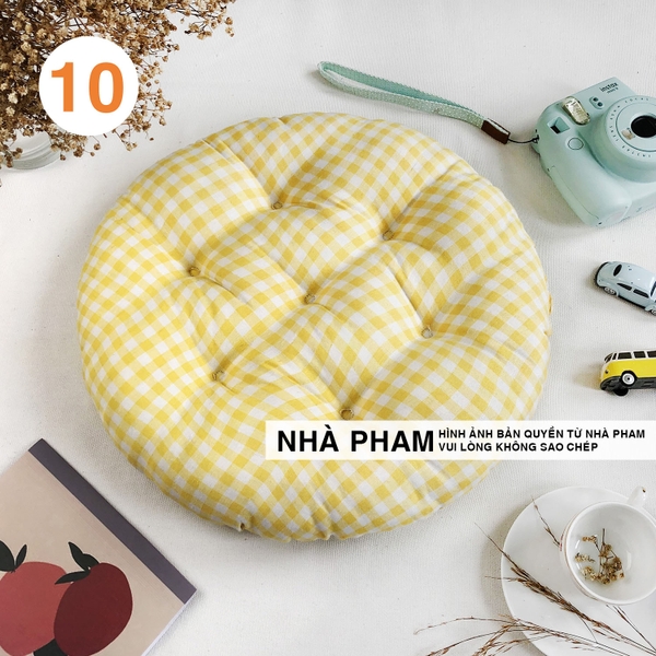 ĐỆM TRÒN CARO 45CM - HÌNH 10
