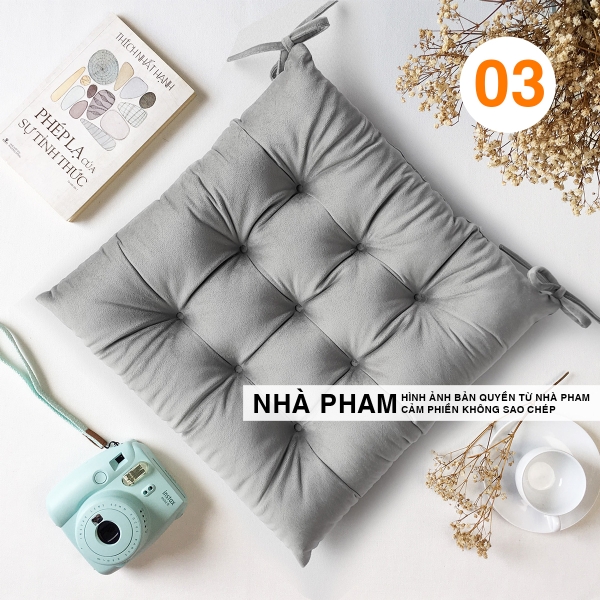 ĐỆM VUÔNG VẢI NHUNG 40CM - HÌNH 03