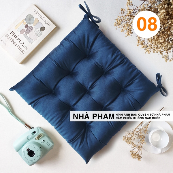 ĐỆM VUÔNG VẢI NHUNG 40CM - HÌNH 08